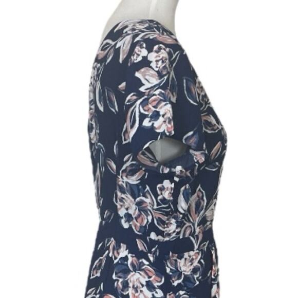 Charles Henry New Dress One Shoulder Midi Blue Pink Floral Women’s Size Large - Picture 11 of 16